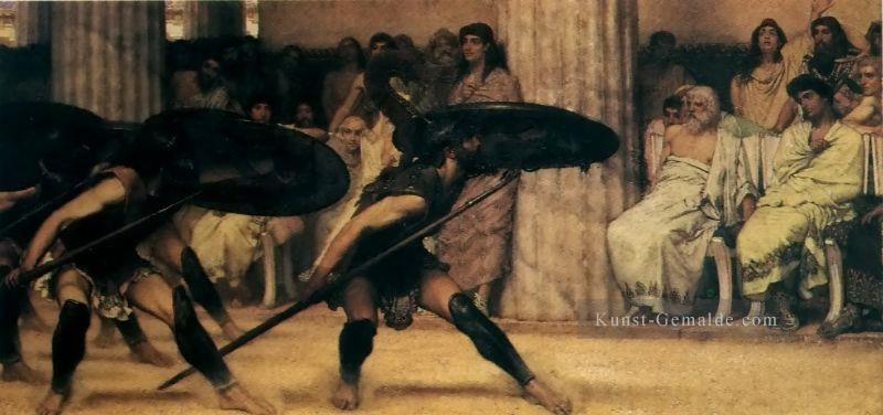 Ein Pyrrhus Tanz romantischer Sir Lawrence Alma Tadema Ölgemälde
